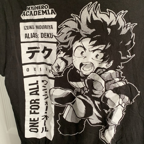 My Hero Academia Black & White T-Shirt - Picture 2 of 7